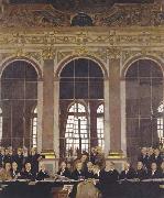 Sir William Orpen The Signing of Peace in the Hall of Mirrors,Versailles Germany oil painting artist